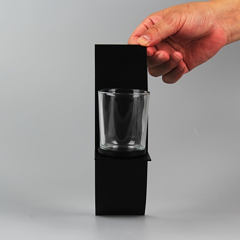 Porte-Bougie Mural en Métal Noir 3D – Élégant et Romantique pour Maison ou Mariage