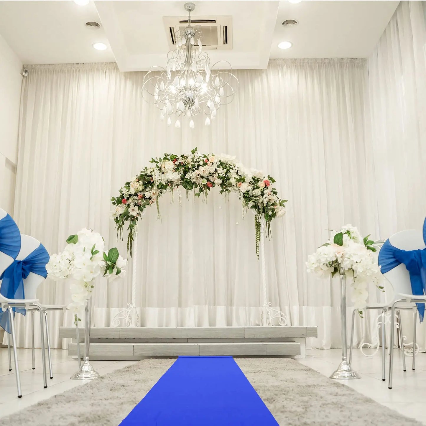 Tapis de Mariage Antidérapant – Bleu, Blanc et Rouge pour Cérémonie et Événements