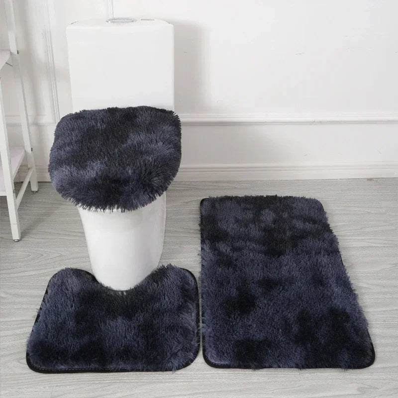 Set Tapis Salle de Bain 3 Pièces Antidérapant Luxe