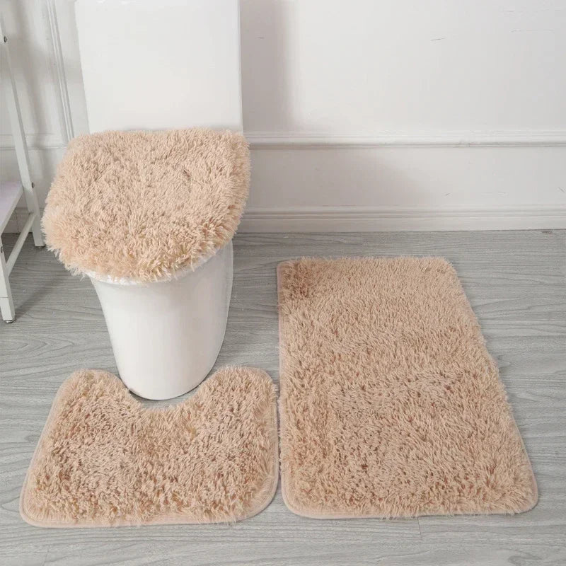 Set Tapis Salle de Bain 3 Pièces Antidérapant Luxe