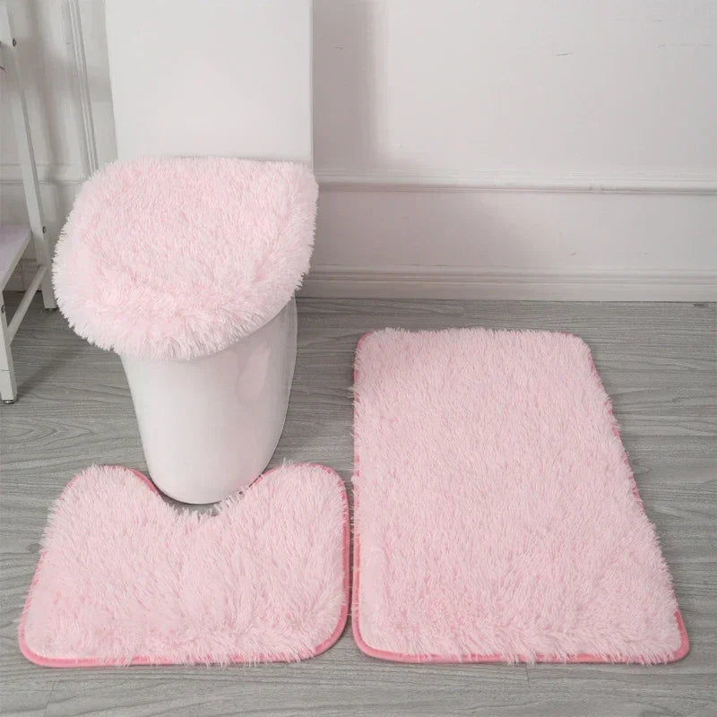 Set Tapis Salle de Bain 3 Pièces Antidérapant Luxe