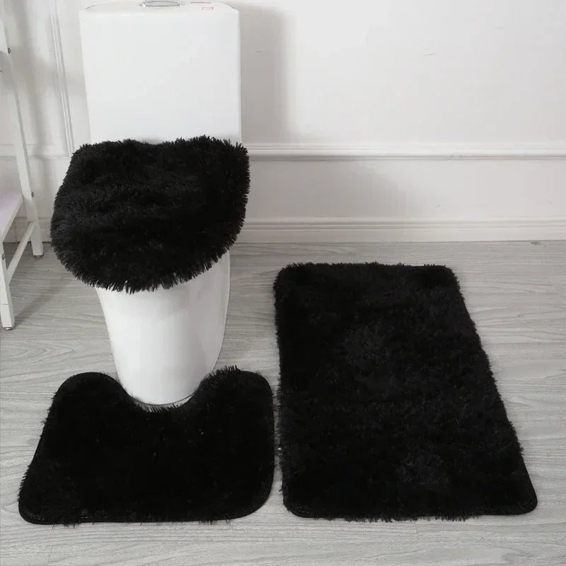 Set Tapis Salle de Bain 3 Pièces Antidérapant Luxe