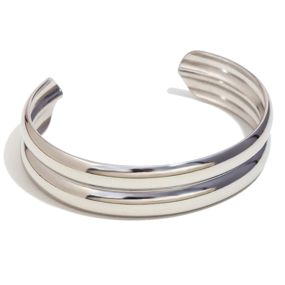Bracelet Minimaliste Double Couche Doré – Style Chic en Acier Inoxydable 18K | Cozylab