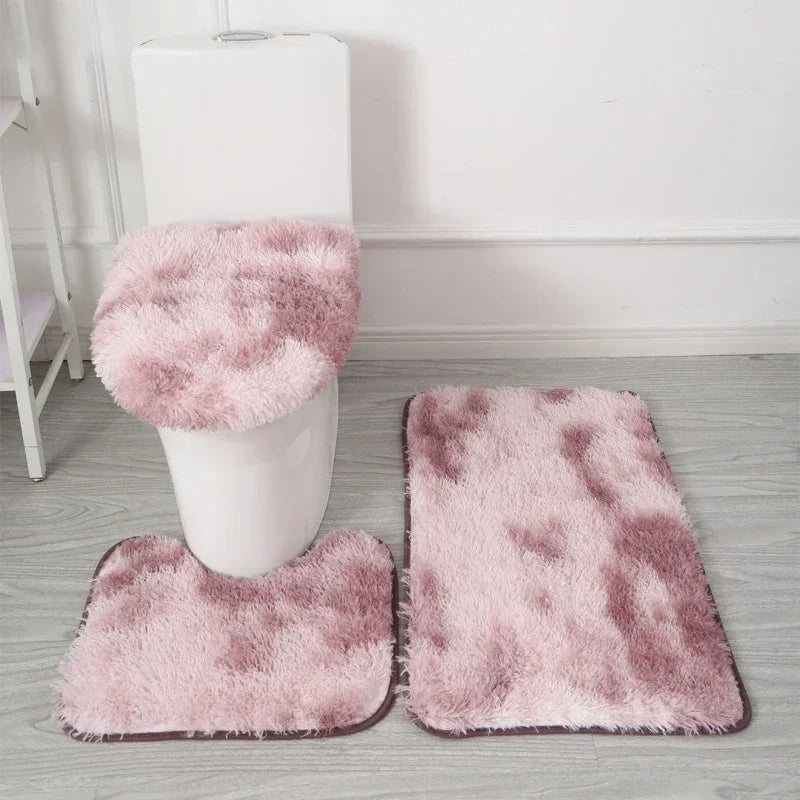 Set Tapis Salle de Bain 3 Pièces Antidérapant Luxe
