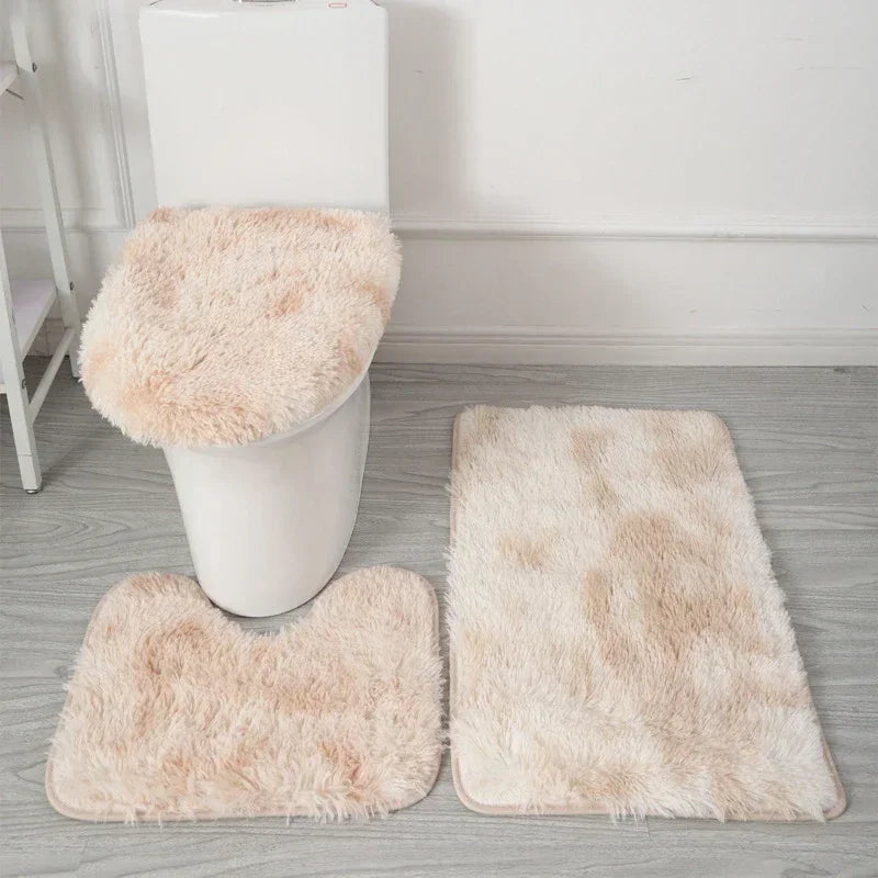 Set Tapis Salle de Bain 3 Pièces Antidérapant Luxe