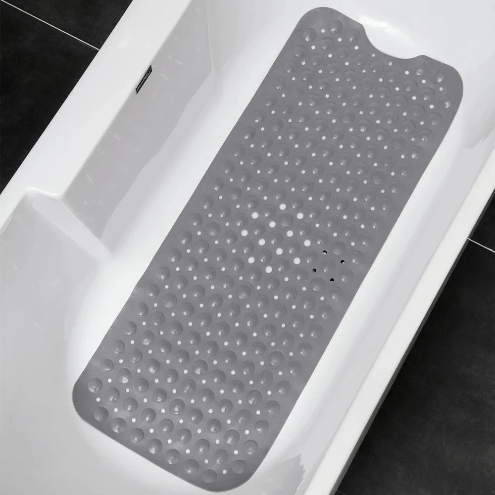 Tapis de Bain Antidérapant 40x100 cm – PVC avec Ventouses et Surface Massante