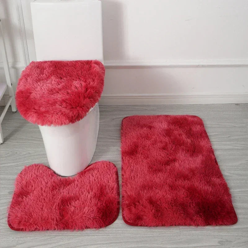 Set Tapis Salle de Bain 3 Pièces Antidérapant Luxe