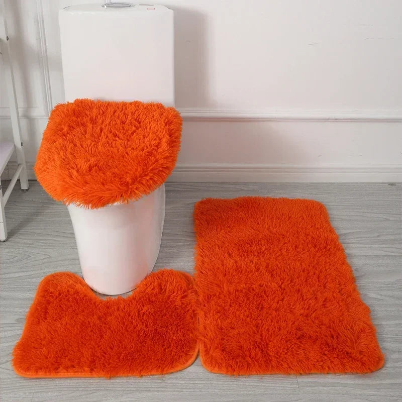 Set Tapis Salle de Bain 3 Pièces Antidérapant Luxe