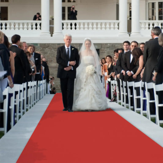 Tapis de Mariage Antidérapant – Blanc et Rouge pour Cérémonie et Événement