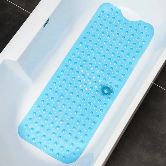 Tapis de Bain Antidérapant 40x100 cm – PVC avec Ventouses et Surface Massante