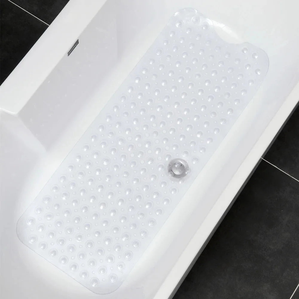 Tapis de Bain Antidérapant 40x100 cm – PVC avec Ventouses et Surface Massante