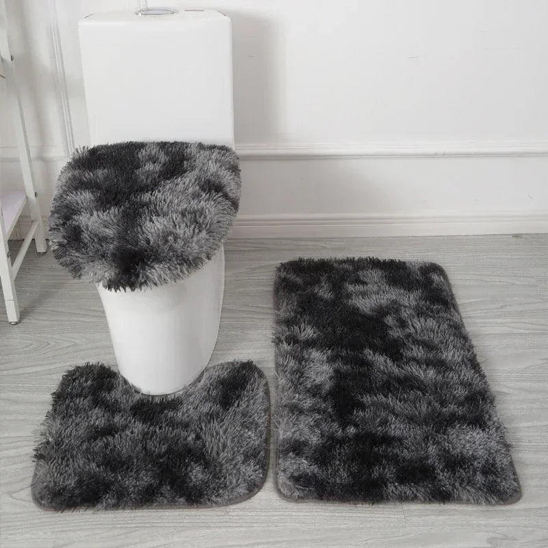 Set Tapis Salle de Bain 3 Pièces Antidérapant Luxe