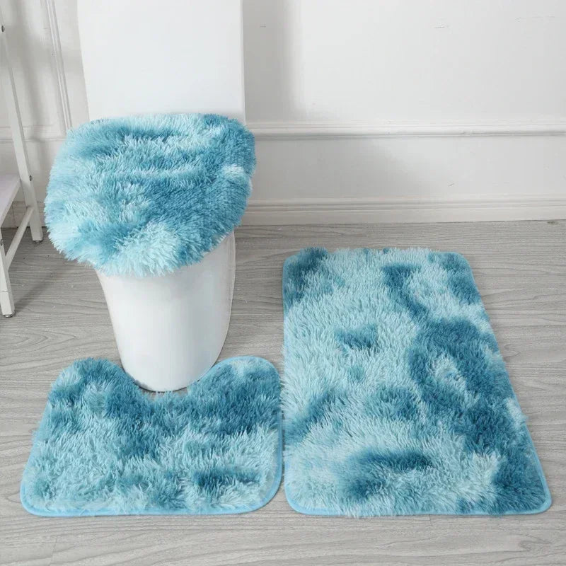 Set Tapis Salle de Bain 3 Pièces Antidérapant Luxe
