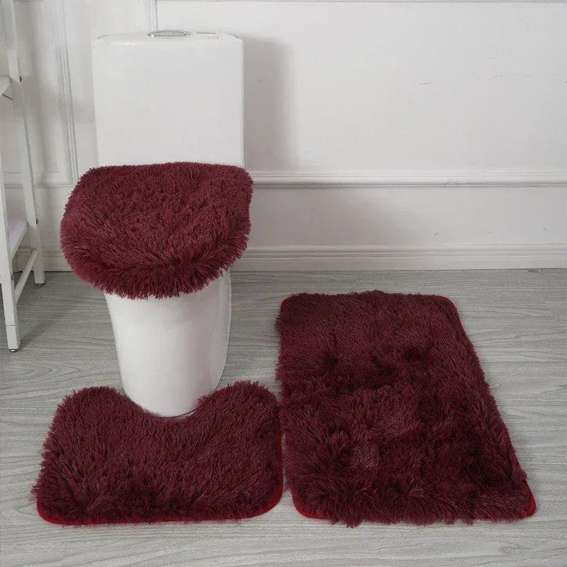 Set Tapis Salle de Bain 3 Pièces Antidérapant Luxe
