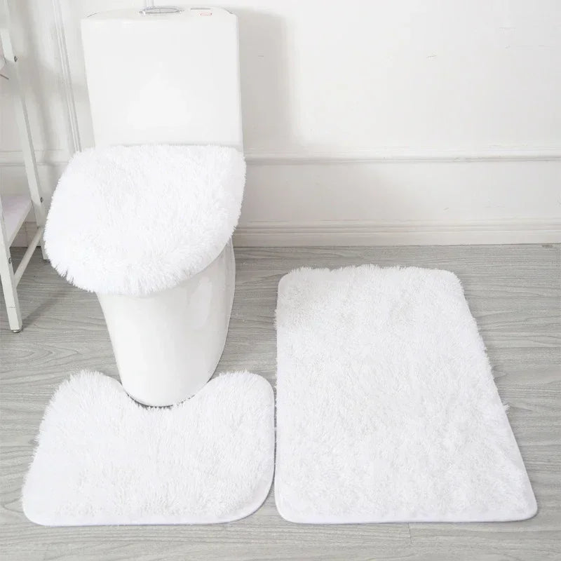 Set Tapis Salle de Bain 3 Pièces Antidérapant Luxe