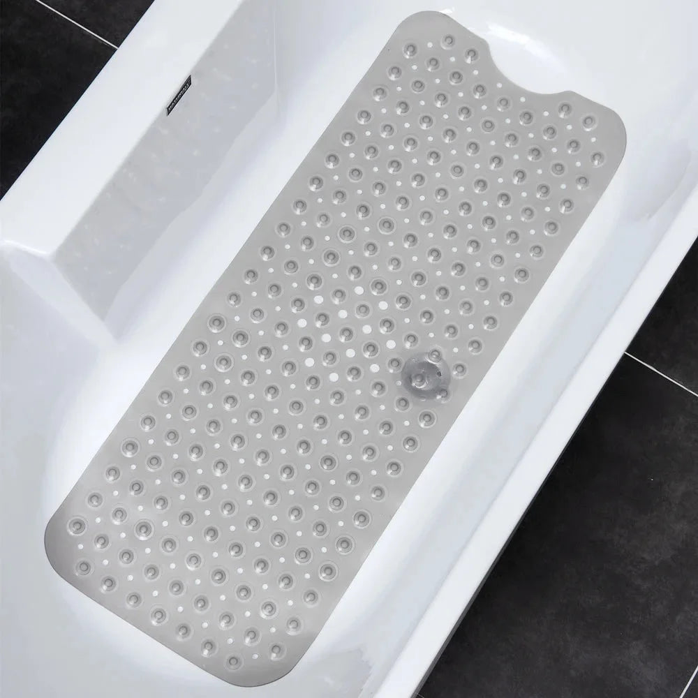 Tapis de Bain Antidérapant 40x100 cm – PVC avec Ventouses et Surface Massante