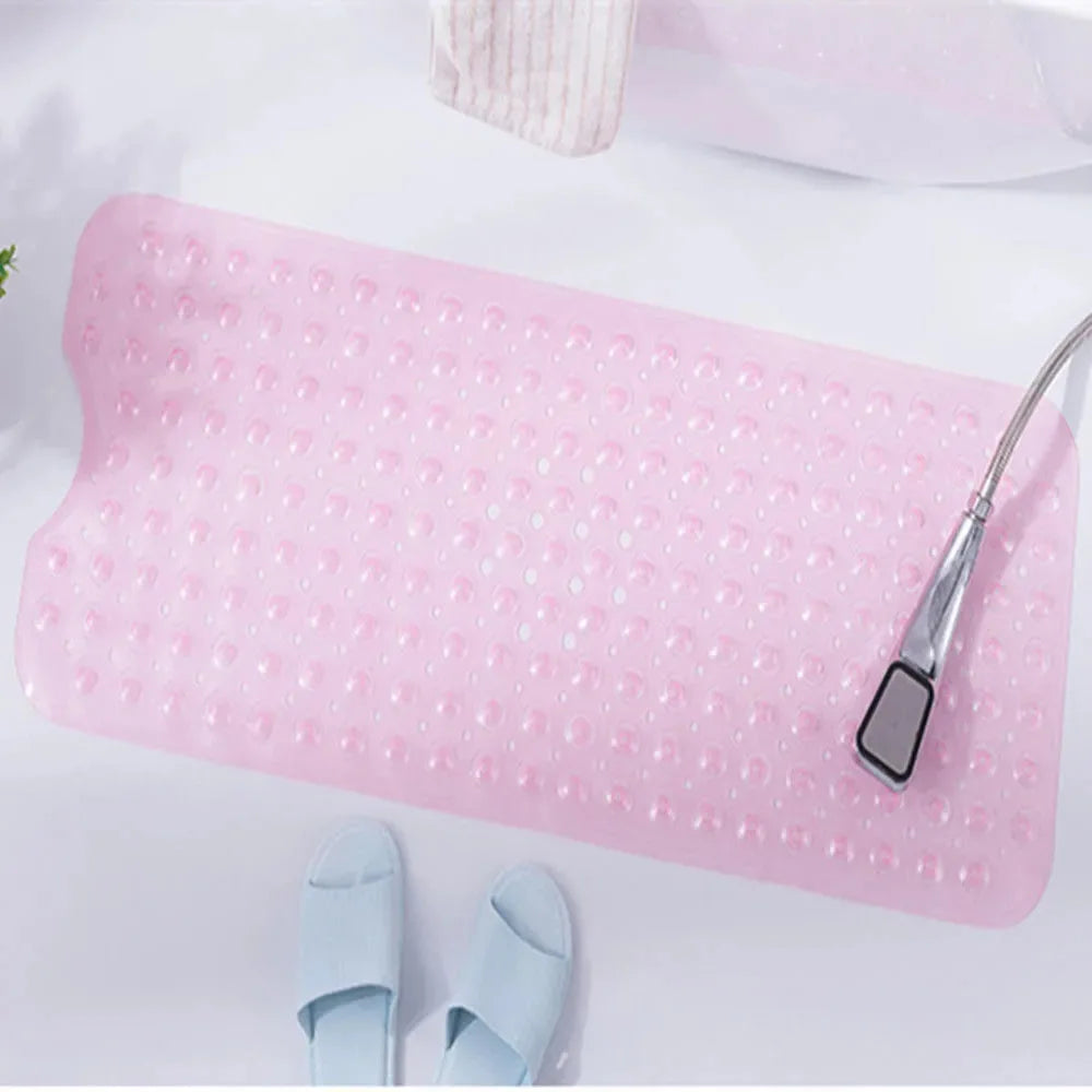 Tapis de Bain Antidérapant 40x100 cm – PVC avec Ventouses et Surface Massante