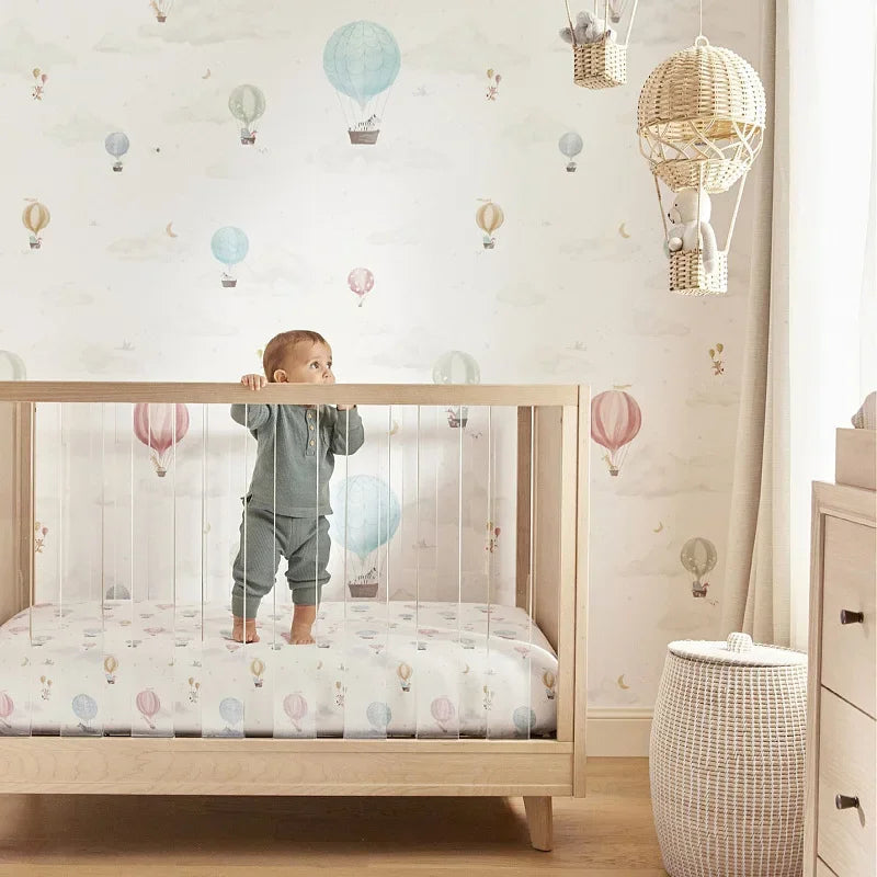 Ballon à Air Chaud en Rotin Fait Main – Décoration Nordique pour Chambre d’Enfant