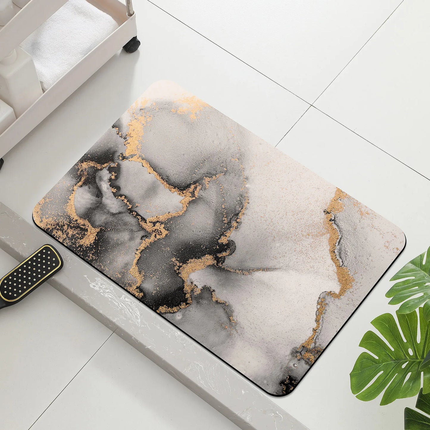 Tapis de Bain Luxe Antidérapant – Ultra Absorbant, Séchage Rapide et Lavable