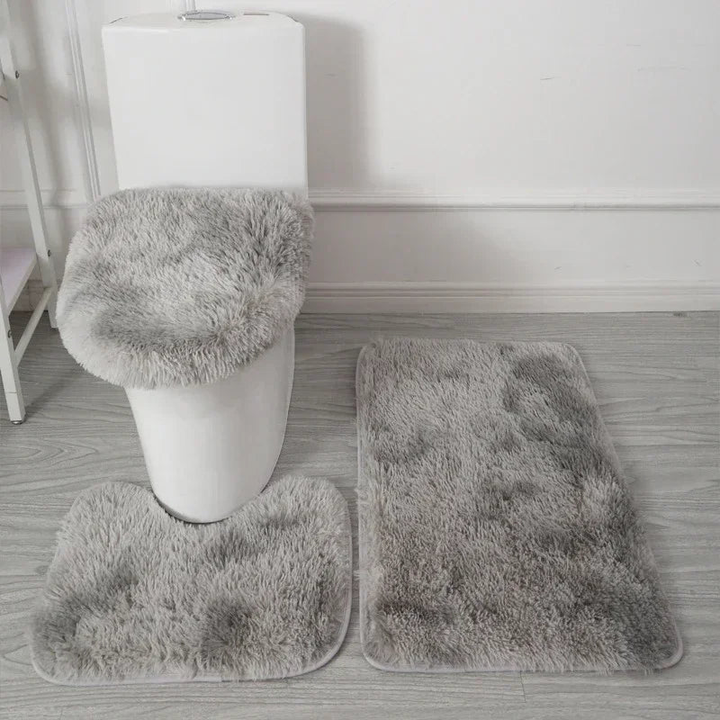 Set Tapis Salle de Bain 3 Pièces Antidérapant Luxe